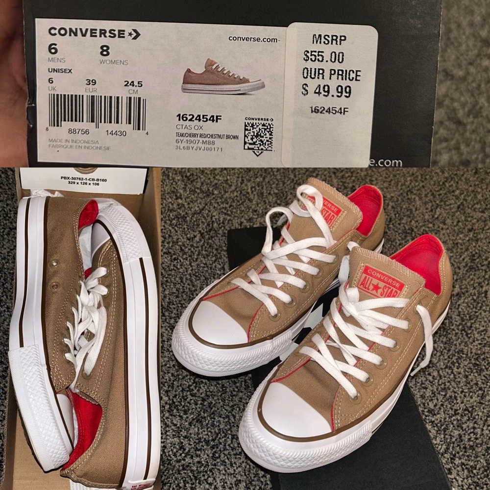 Chestnut Brown/ Cherry Red / Teak Unisex Converse